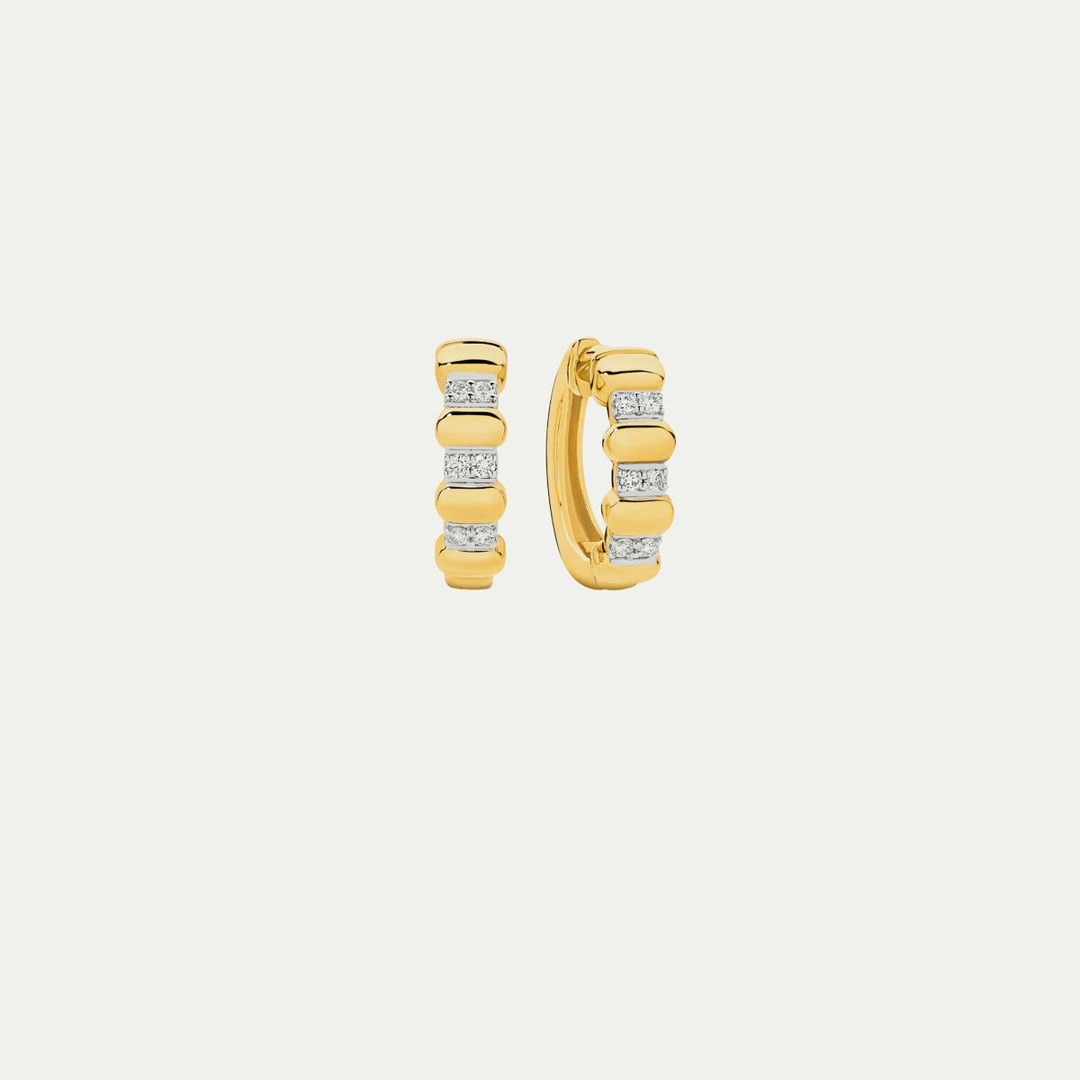 Happy Bamboo Hoop Earrings 0.10ct