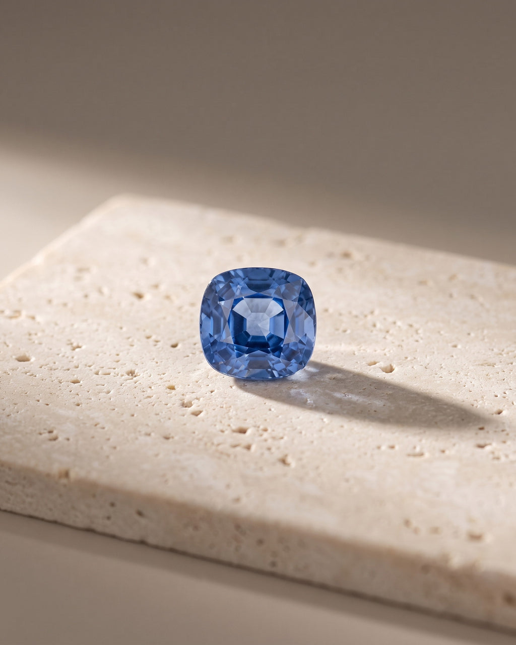 Loose Gemstone - Cushion Cut Cornflower Ceylon Blue Sapphire 3.60ct — Levendi Jewellers