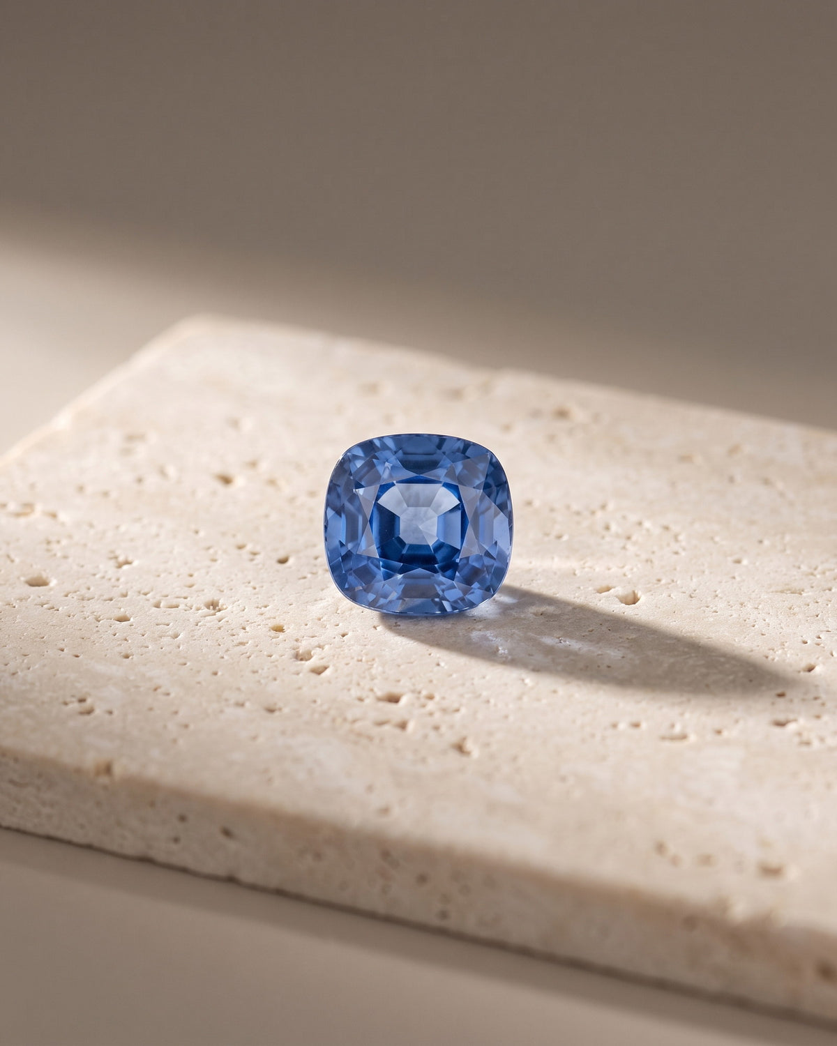 Loose Gemstone - Cushion Cut Cornflower Ceylon Blue Sapphire 3.60ct — Levendi Jewellers