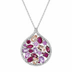 Mosaïque Éternelle Sapphires and Rubies Pendant — Levendi Jewellers