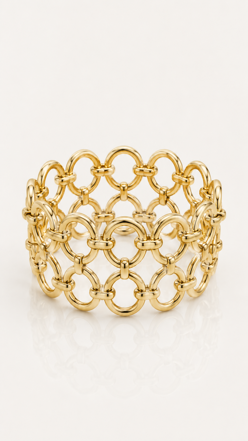 Solid Gold Vintage Loop Links Bracelet
