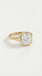 Levendi Wave of Love - Cushion Cut Four Claw Engagement Ring