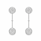 Levendi Lumière Drops Pavee Diamond Earrings, view 2 — Levendi Jewellers
