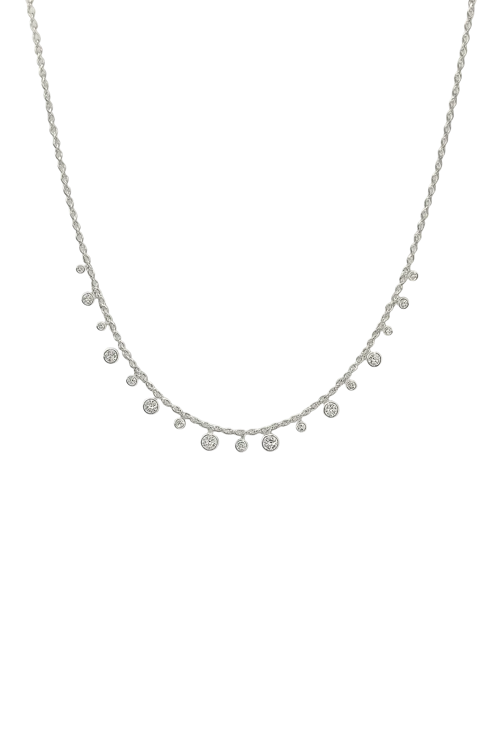 Certi line Droplet 26 Diamond Bezel Pendant
