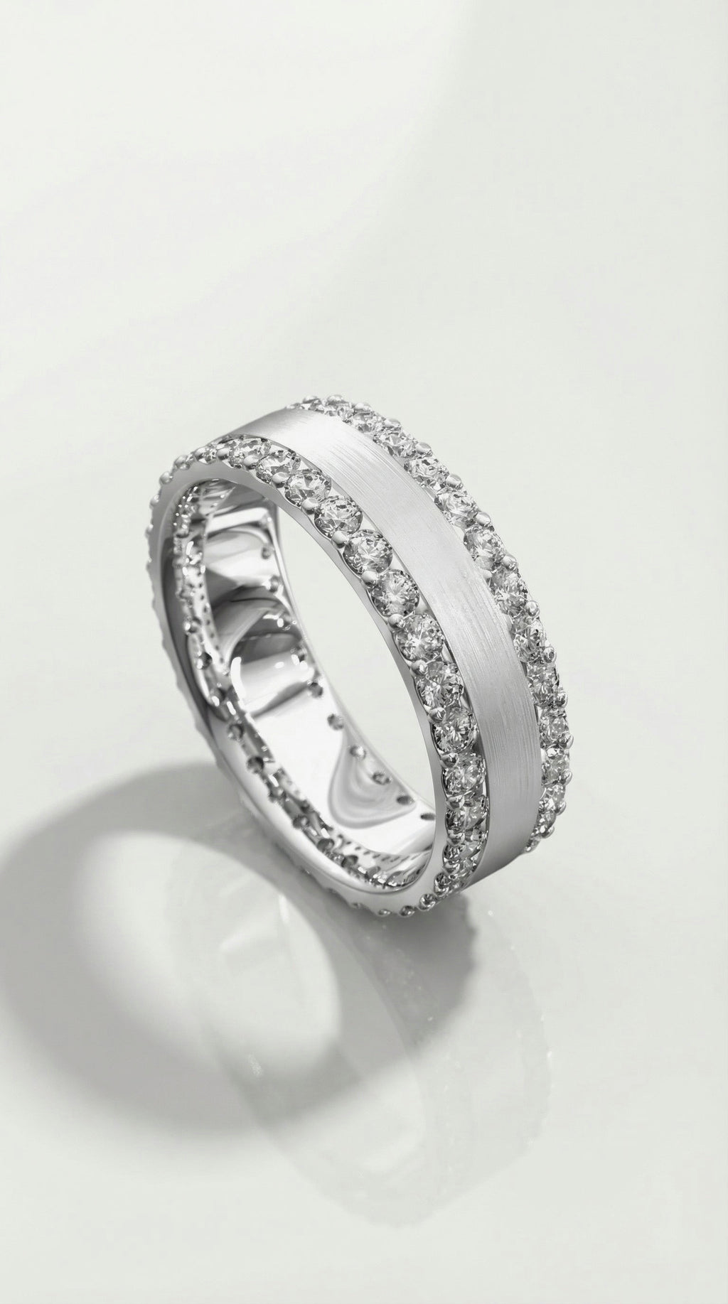 Full Circle Diamond Edge Set Ring