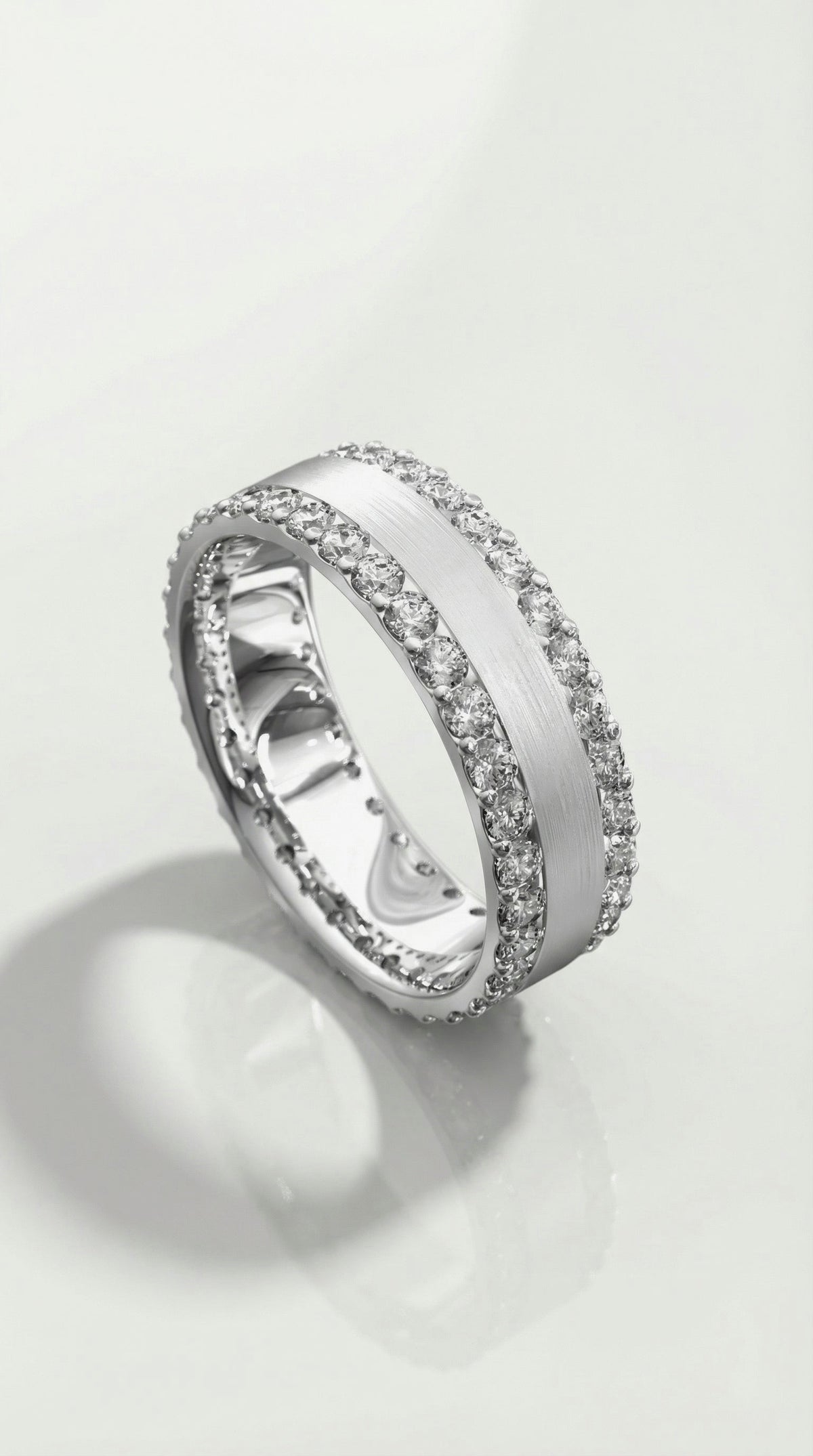 Full Circle Diamond Edge Set Ring
