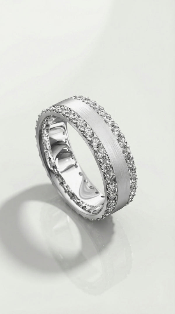 Full Circle Diamond Edge Set Ring