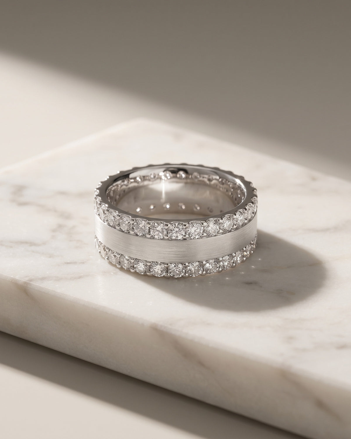 Full Circle Diamond Edge Set Ring — Levendi Jewellers
