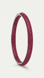 Invisible Rubies Micro Pave Bangle — Levendi Jewellers