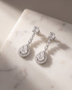 Levendi Signature Classic Invisible Set Diamond Drops Earrings — Levendi Jewellers