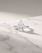 Levendi Classic Trilogy - Pear & Baguette Engagement Ring — Levendi Jewellers