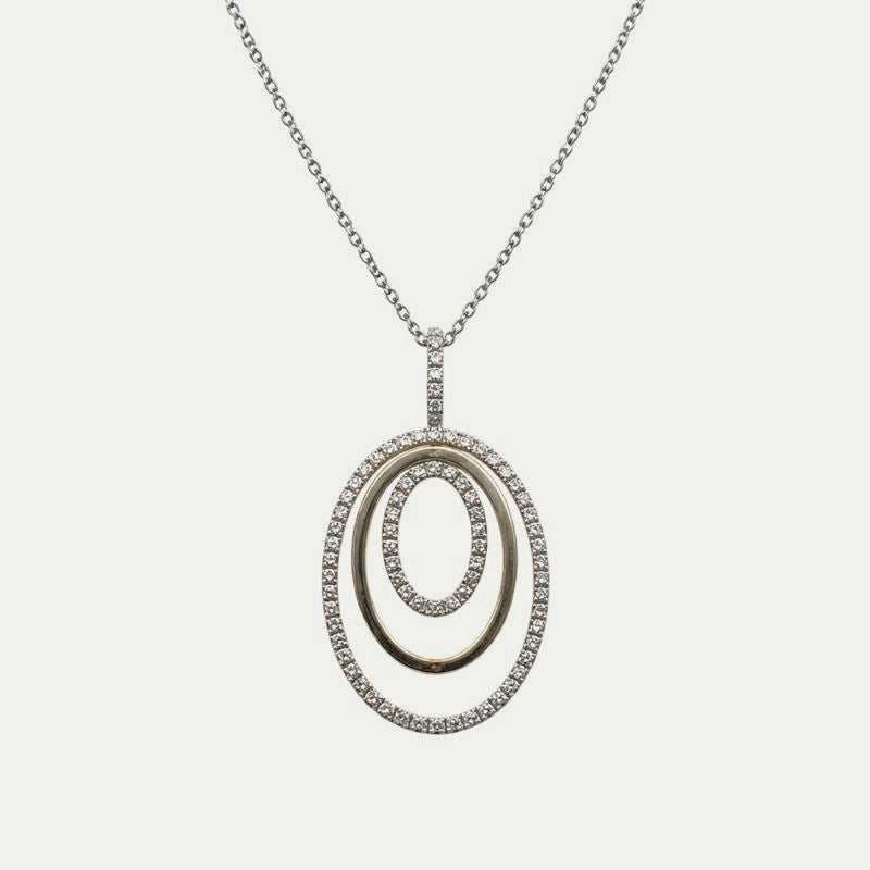 Levendi Signature 3 Circles Oval Pendant