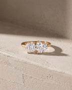 Levendi Toi & Moi - Heart & Ascher Cut Engagement Ring — Levendi Jewellers