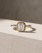Levendi Wave of Love - Asher Cut Open Bezel Engagement Ring — Levendi Jewellers