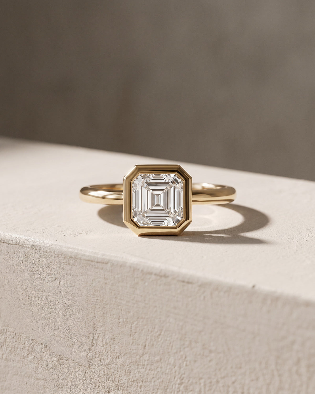 Levendi Wave of Love - Asher Cut Open Bezel Engagement Ring — Levendi Jewellers