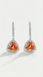 Mandarin Garnet Drop Earrings