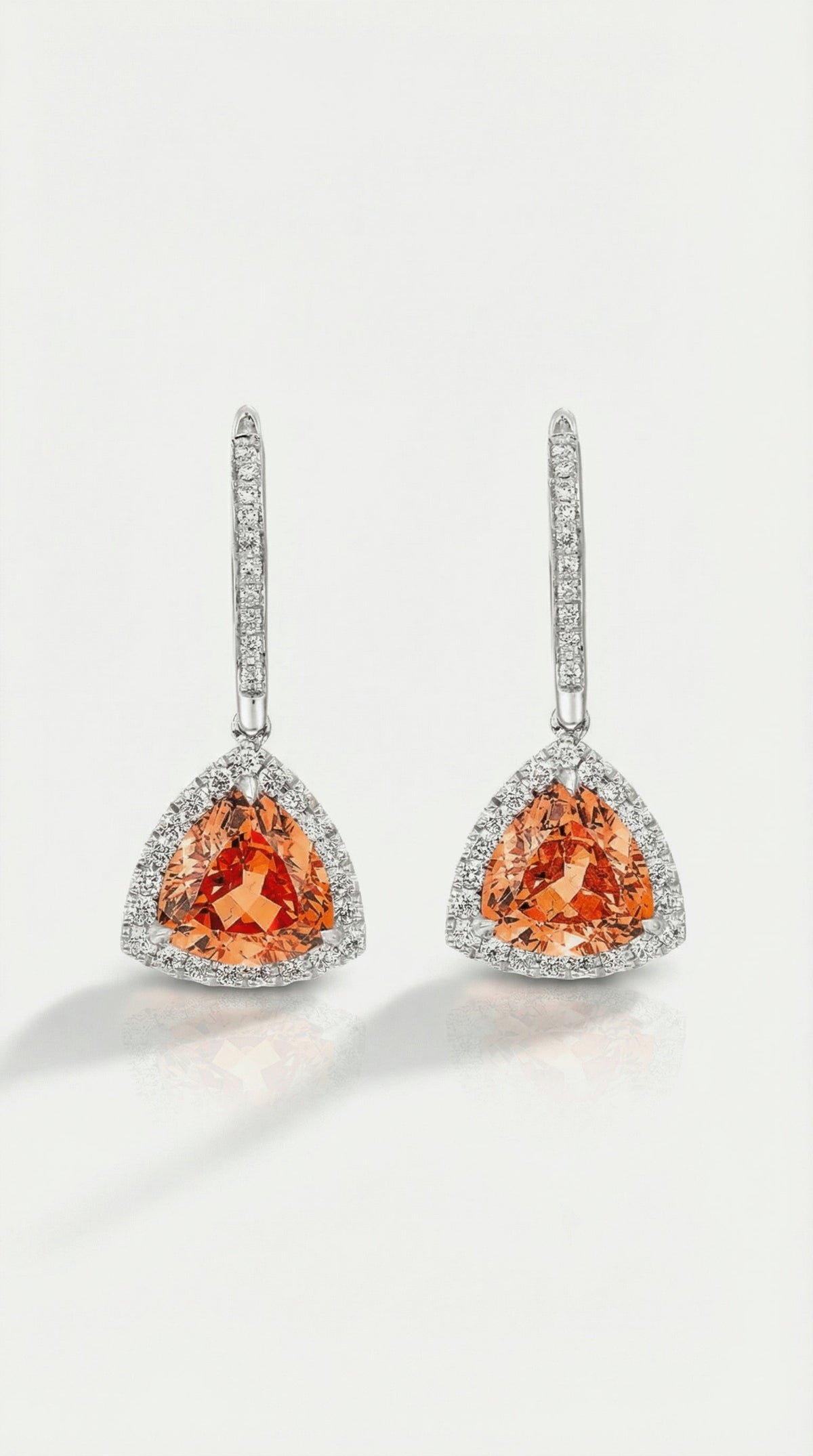 Mandarin Garnet Drop Earrings