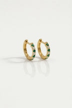 Levendi Essentials - Mini Emerald & Diamonds Huggies