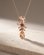 Neptune's Garden - Morganite & Champagne Diamond Pendant — Levendi Jewellers