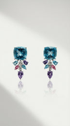 Neptune's Garden - Sky Blue Topaz Earrings 9.29ct