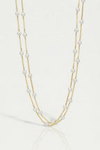 Akoya & Gold Bar Pearl Detachable Long Strand