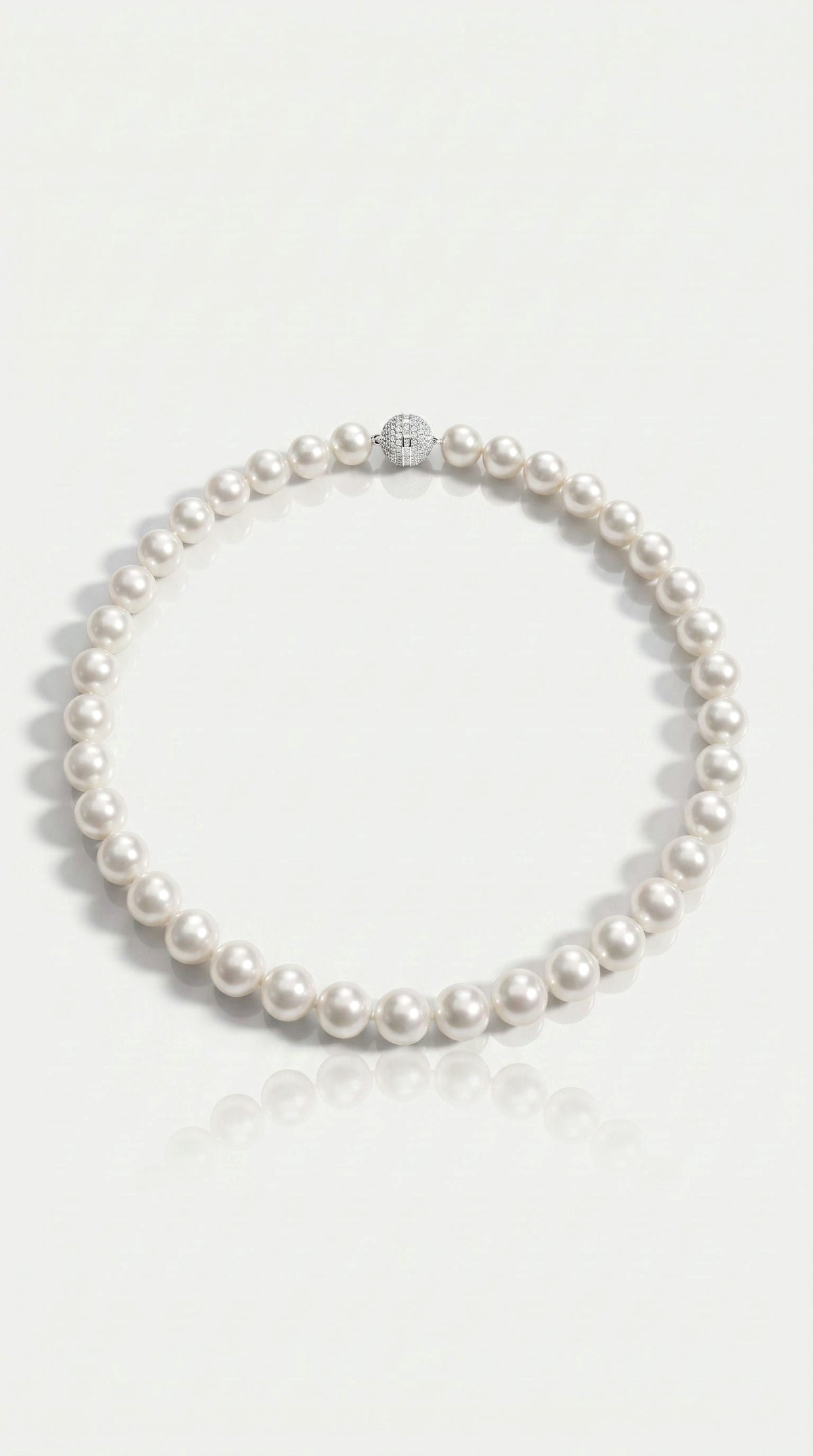 Tahitian Pearl Double Strand Necklace Graduated 6.5mm Diamond Clasp