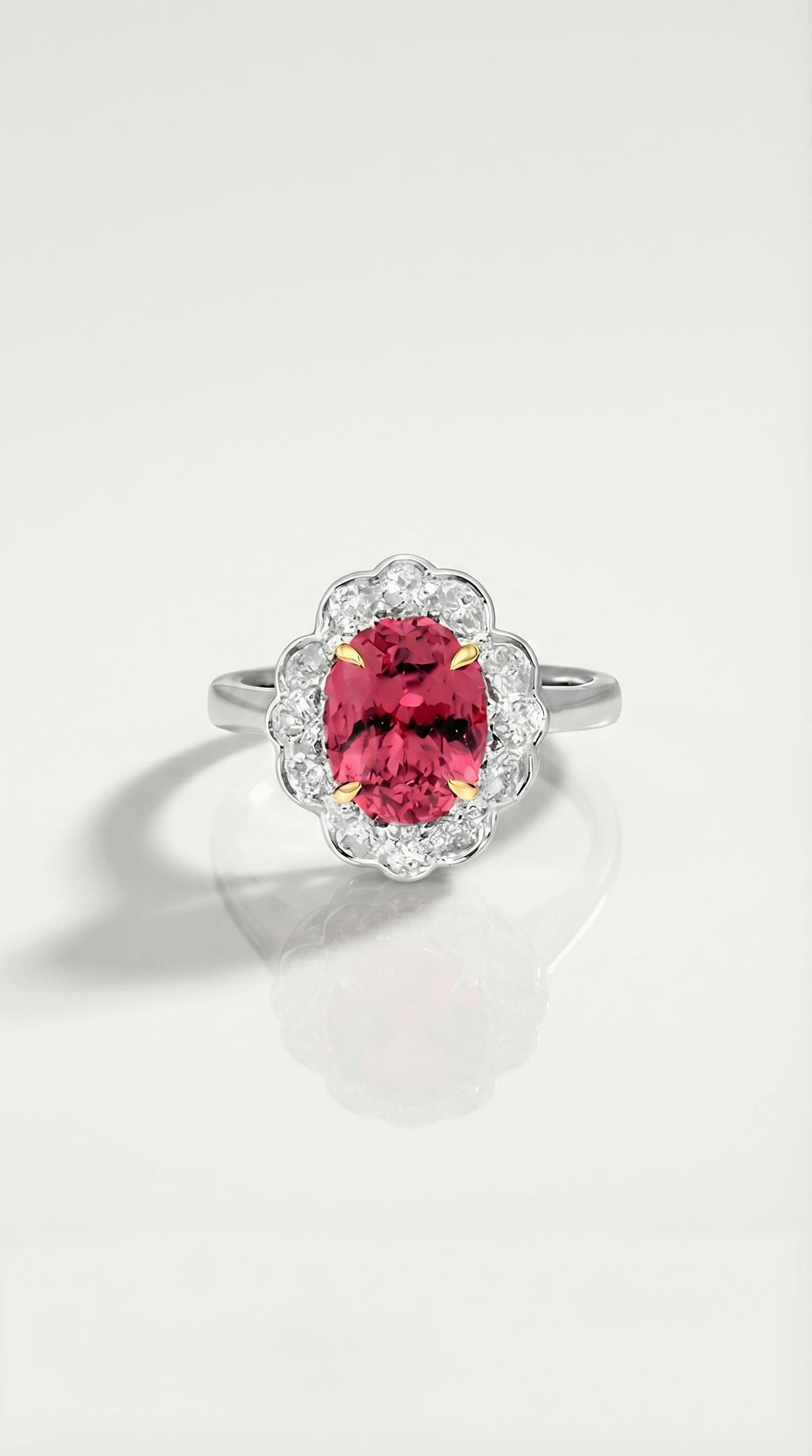 Pink Tourmaline & Diamond Ring