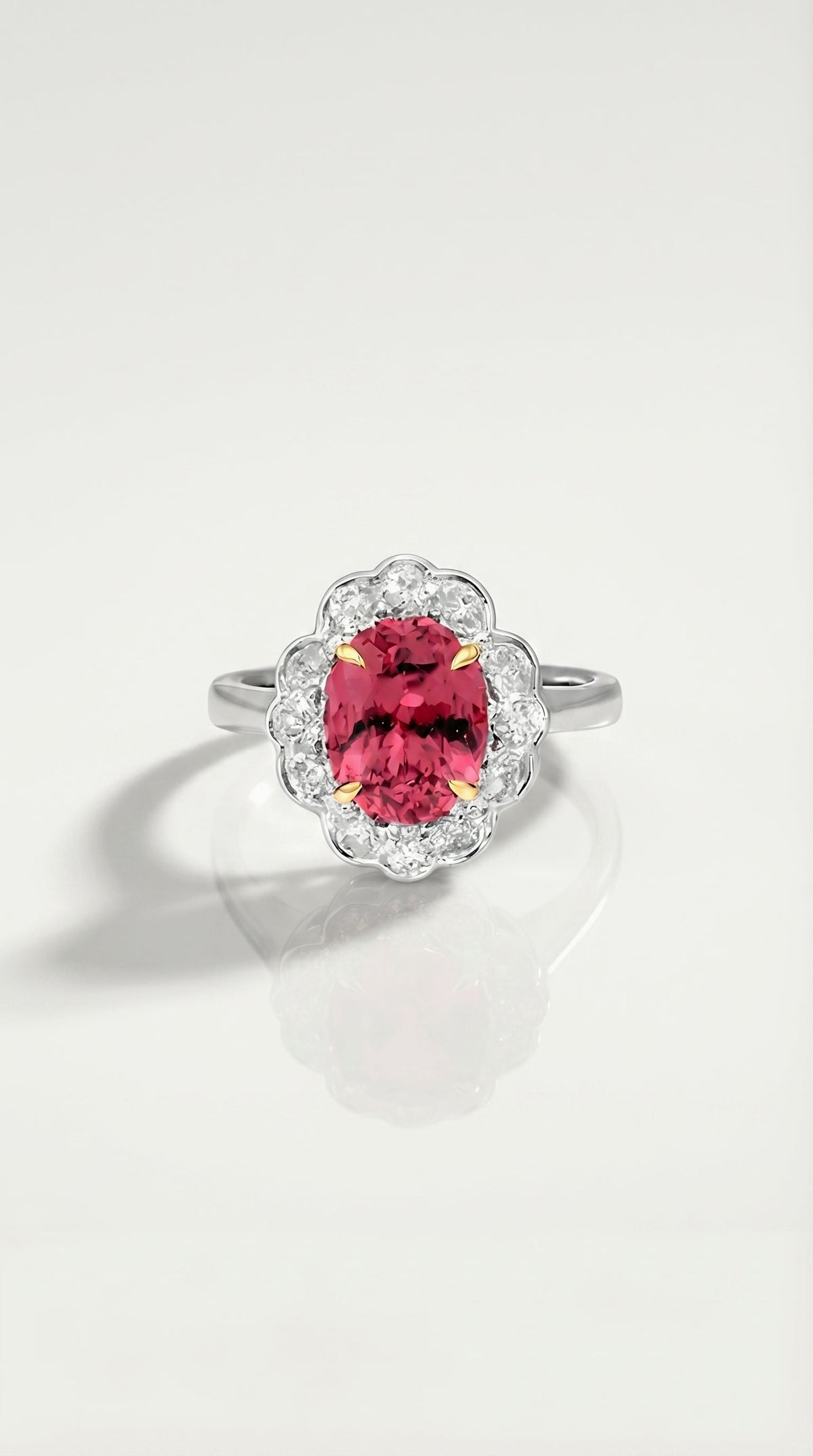 Pink Tourmaline & Diamond Ring