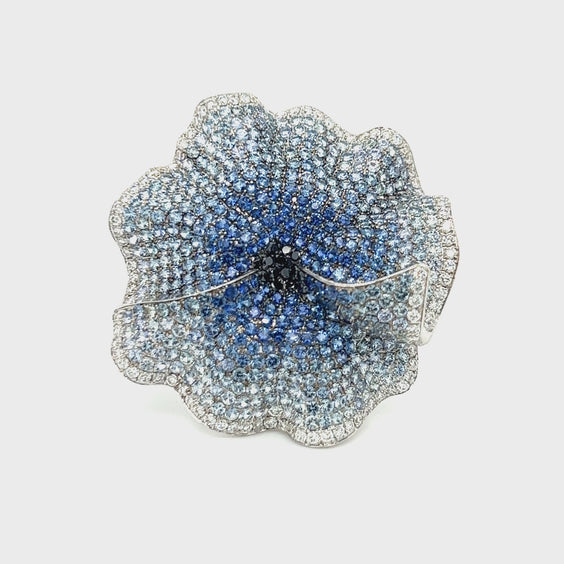 Sapphire Flamenco Ring
