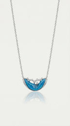 Pure Line - Black Opal & Diamond Pendant