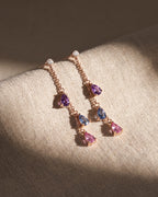 Rainbow Gemstones Drop Pear Shape Earrings — Levendi Jewellers