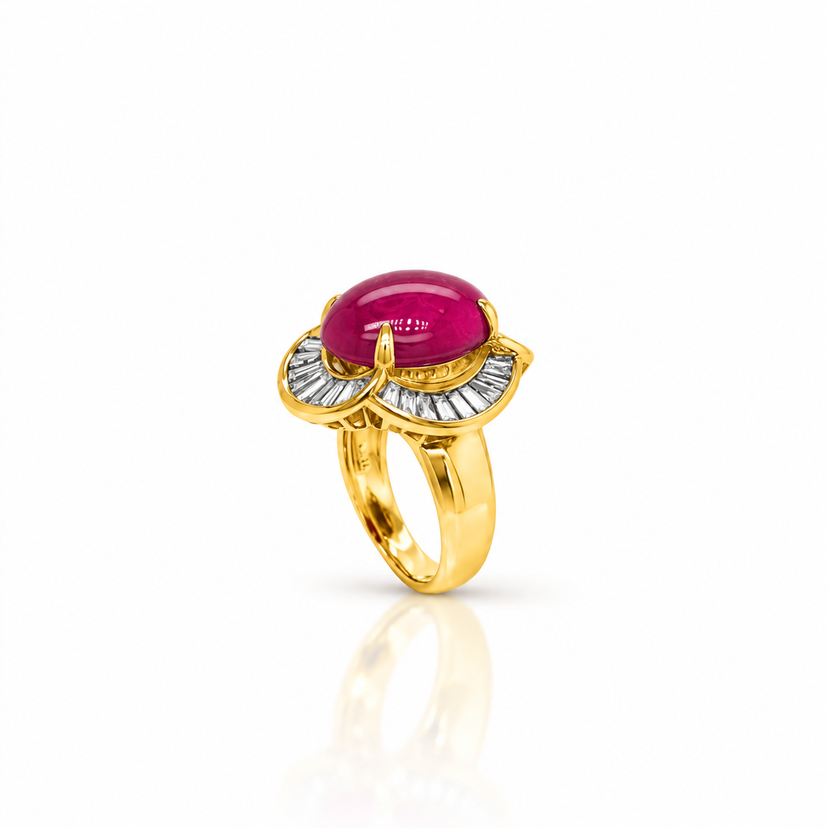 Sophia Levendi – Burmese Ruby and Diamond Ring – side