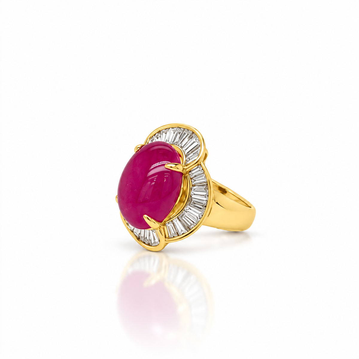 Sophia Levendi – Burmese Ruby and Diamond Ring – front