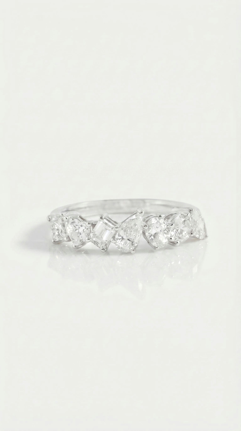 Symphony of Facets - White Gold Diamond Ring
