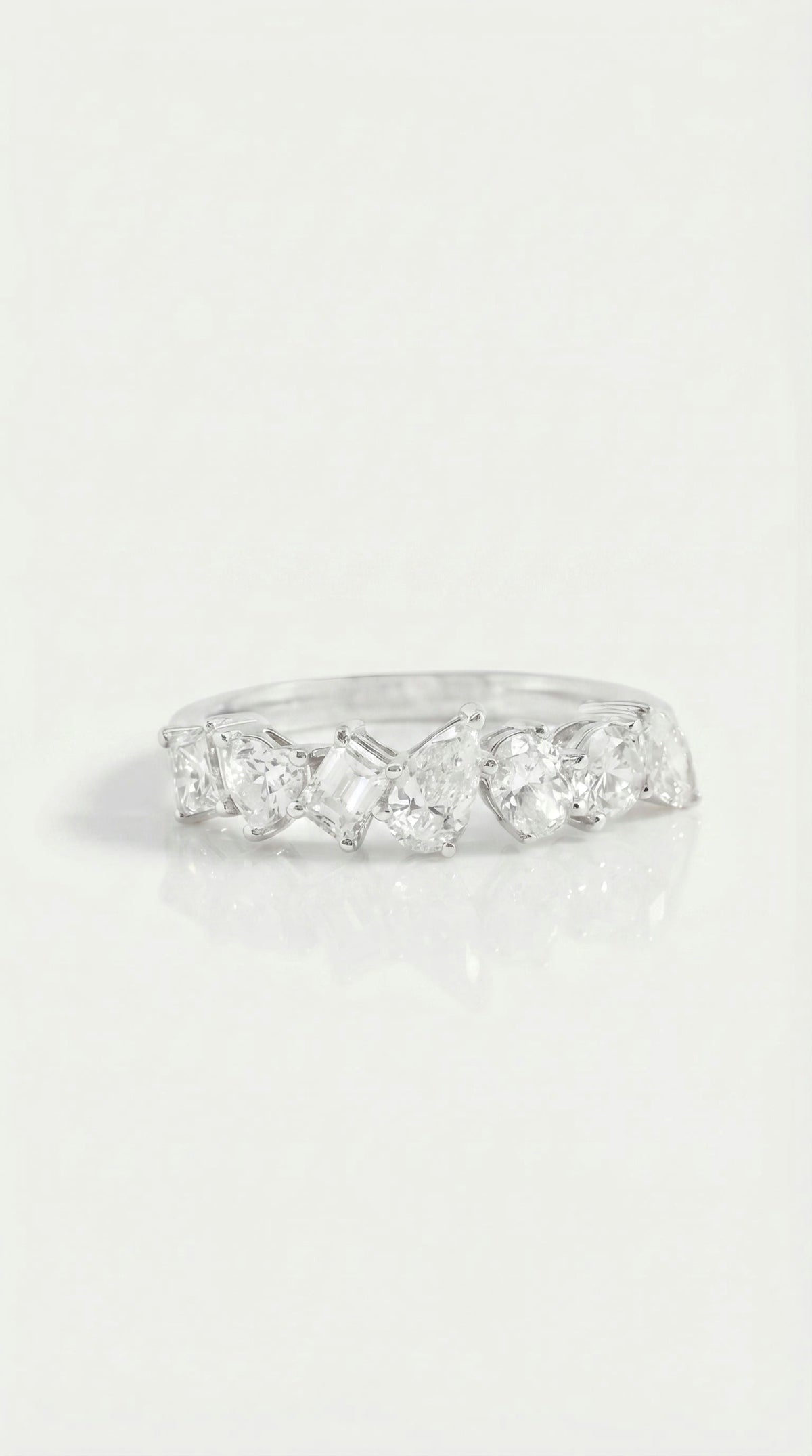Symphony of Facets - White Gold Diamond Ring