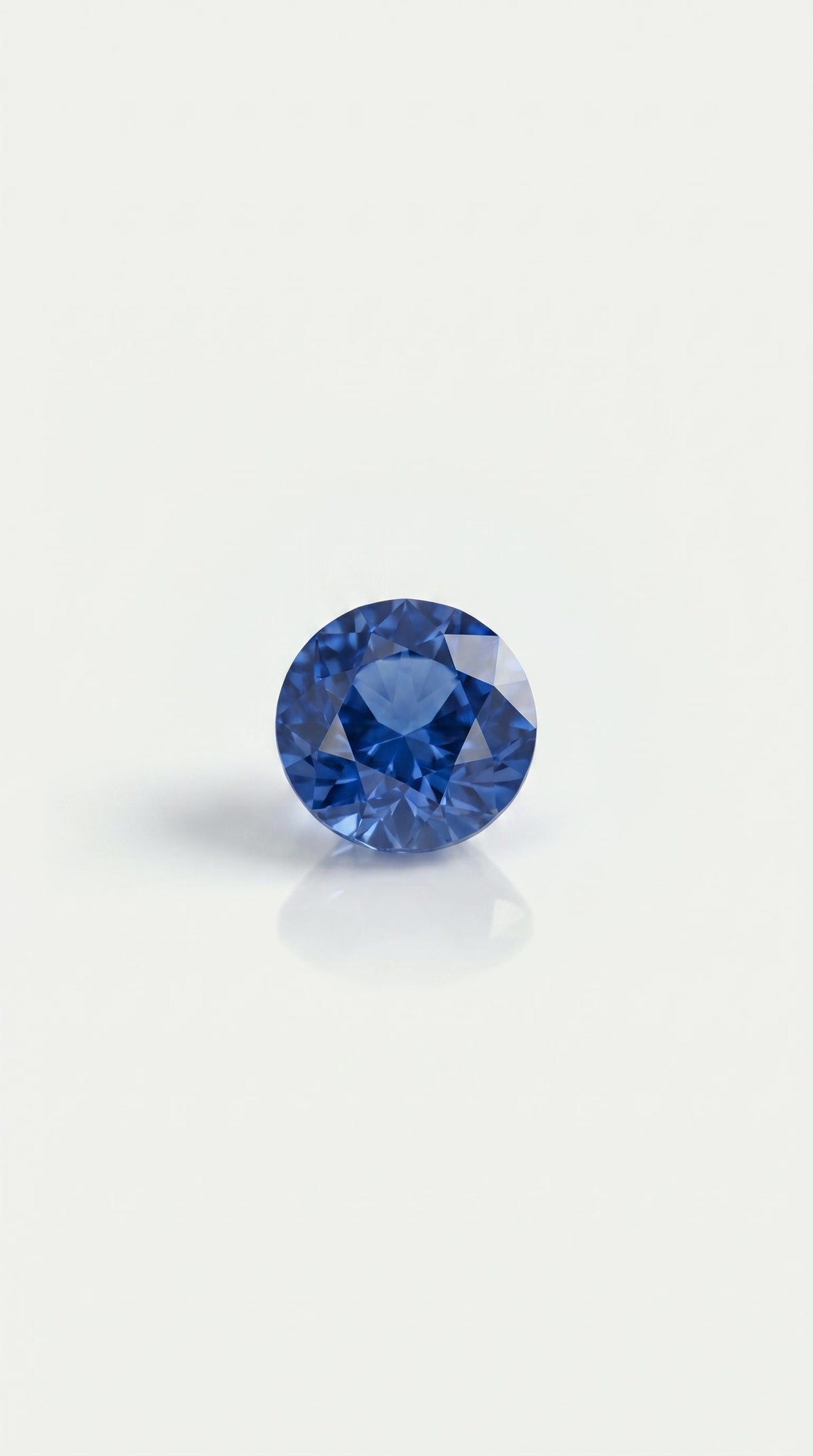 Loose Gemstone - Round Brilliant Cut Blue Ceylon Sapphire 4.14ct