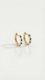 Levendi Essentials - Mini Sapphire & Diamonds Huggies