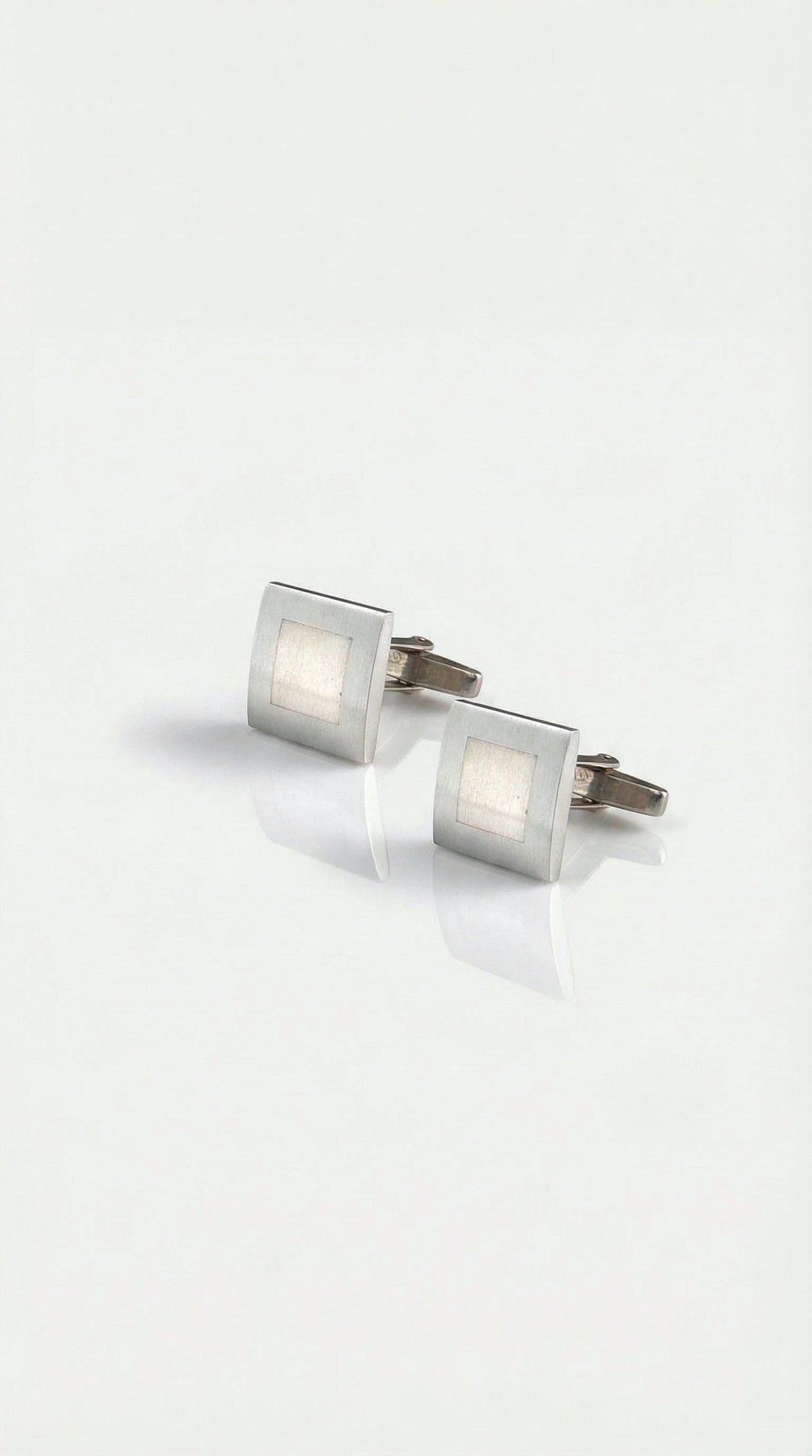 Silver Square Matt Cufflinks