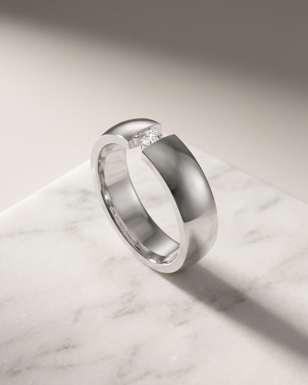 Tension Set Classic Diamond Ring — Levendi Jewellers