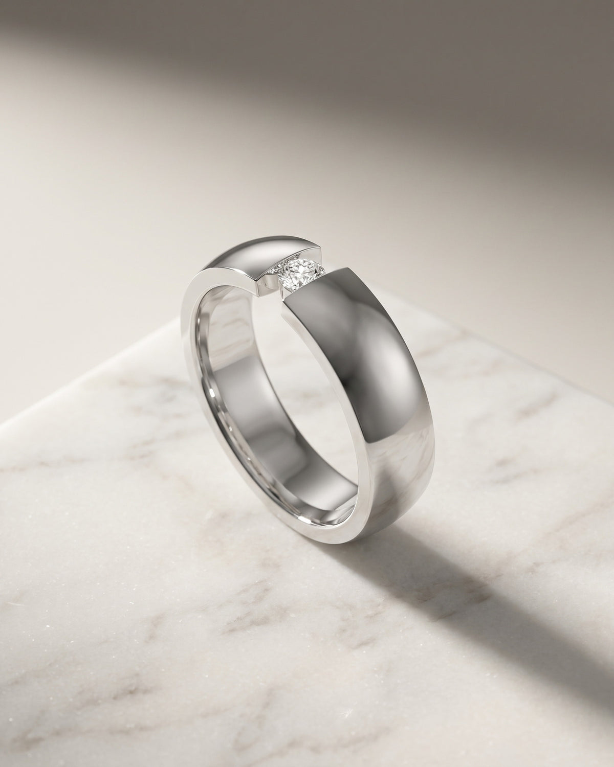 Tension Set Classic Diamond Ring — Levendi Jewellers