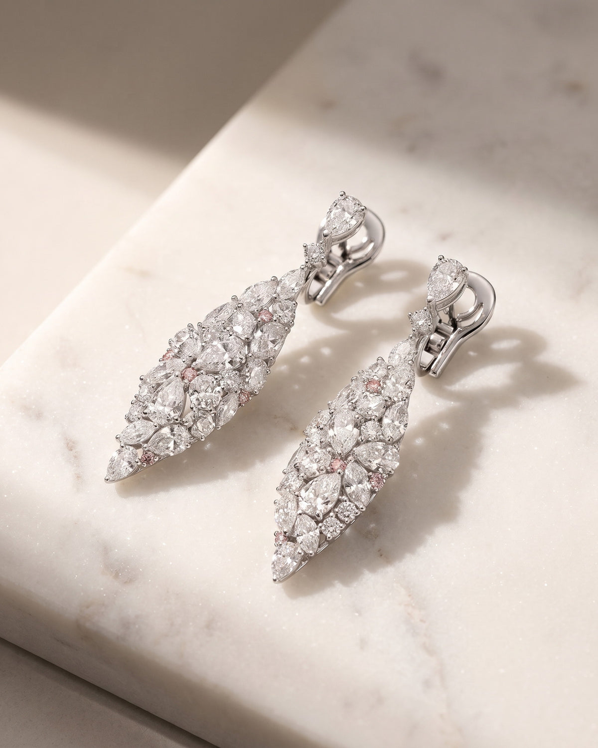 The Adamas - Pink Diamond Earrings — Levendi Jewellers
