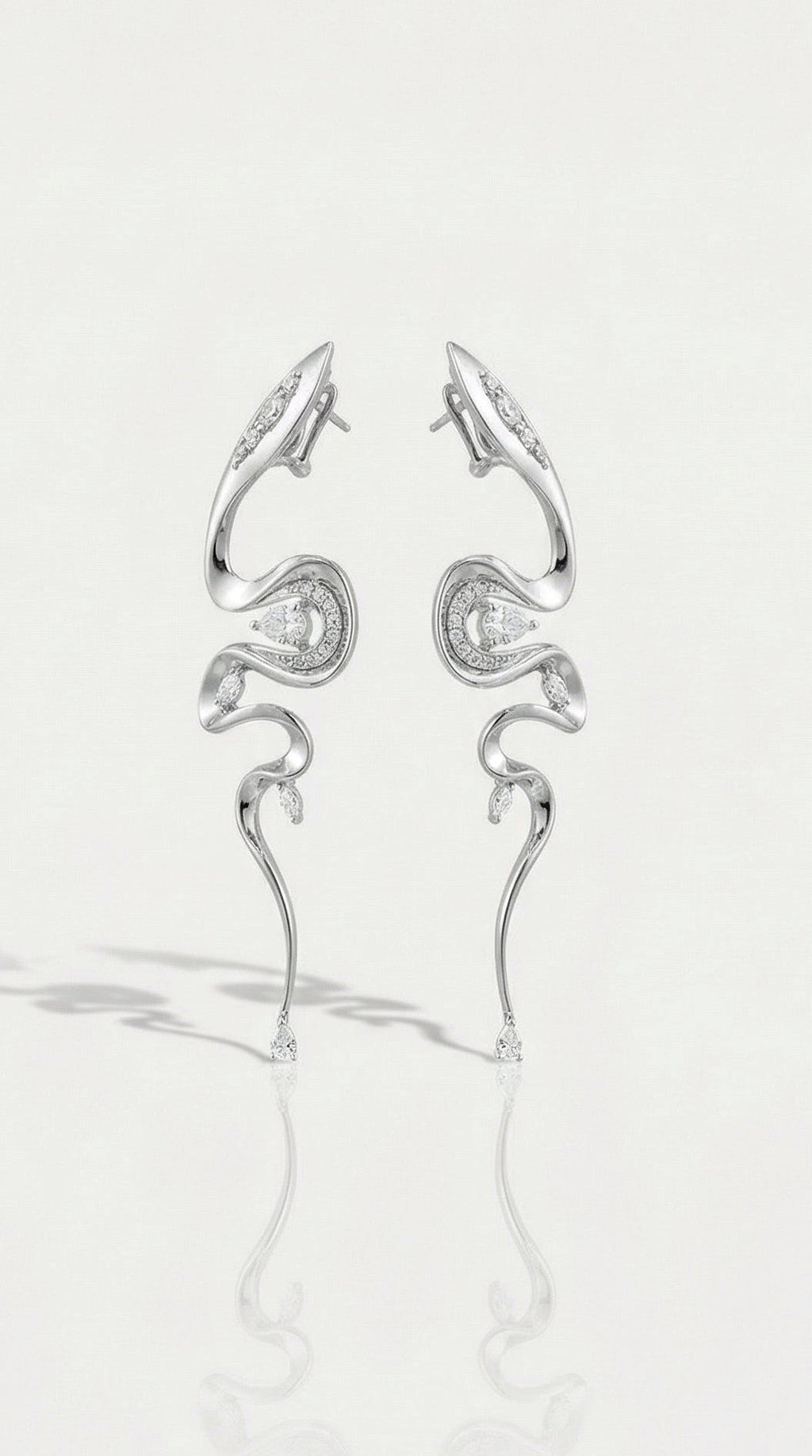 The Diamond Cascade Earrings