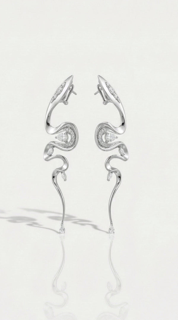 The Diamond Cascade Earrings