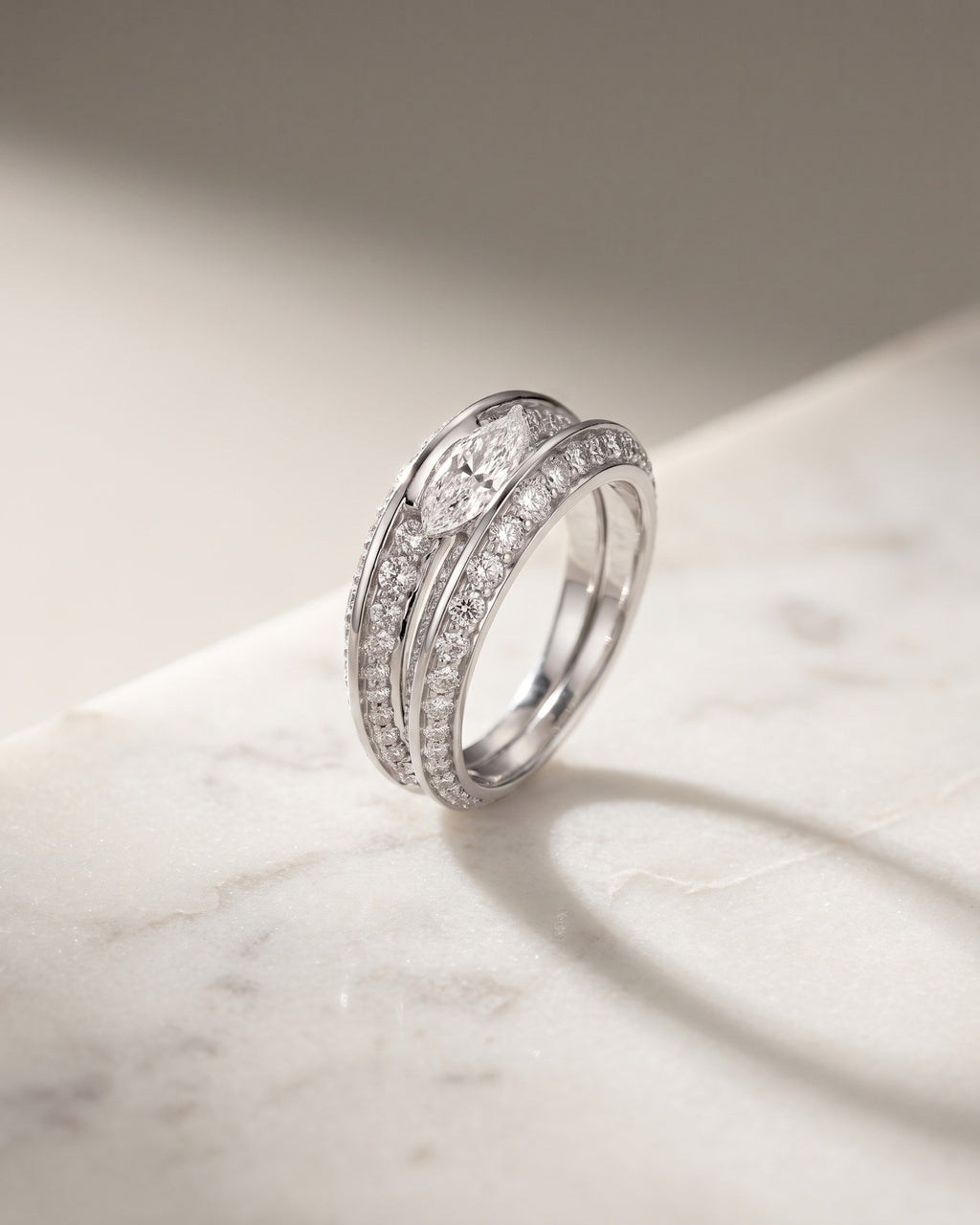 The Oyster  - Marquise Diamond Ring — Levendi Jewellers