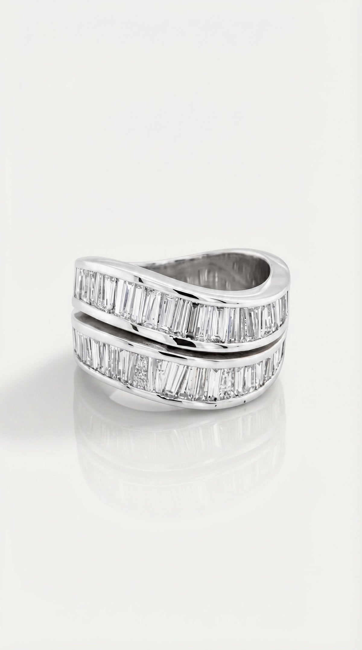 The Sculpted Wave - Diamond Ring