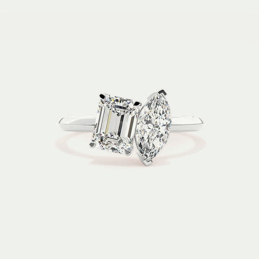 Toi & Moi - Marquise and Emerald Cut Diamond