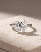 Toi & Moi - Marquise and Emerald Cut Diamond — Levendi Jewellers