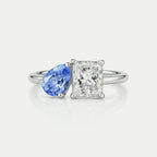 Toi & Moi - Pear and Emerald Cut Diamond