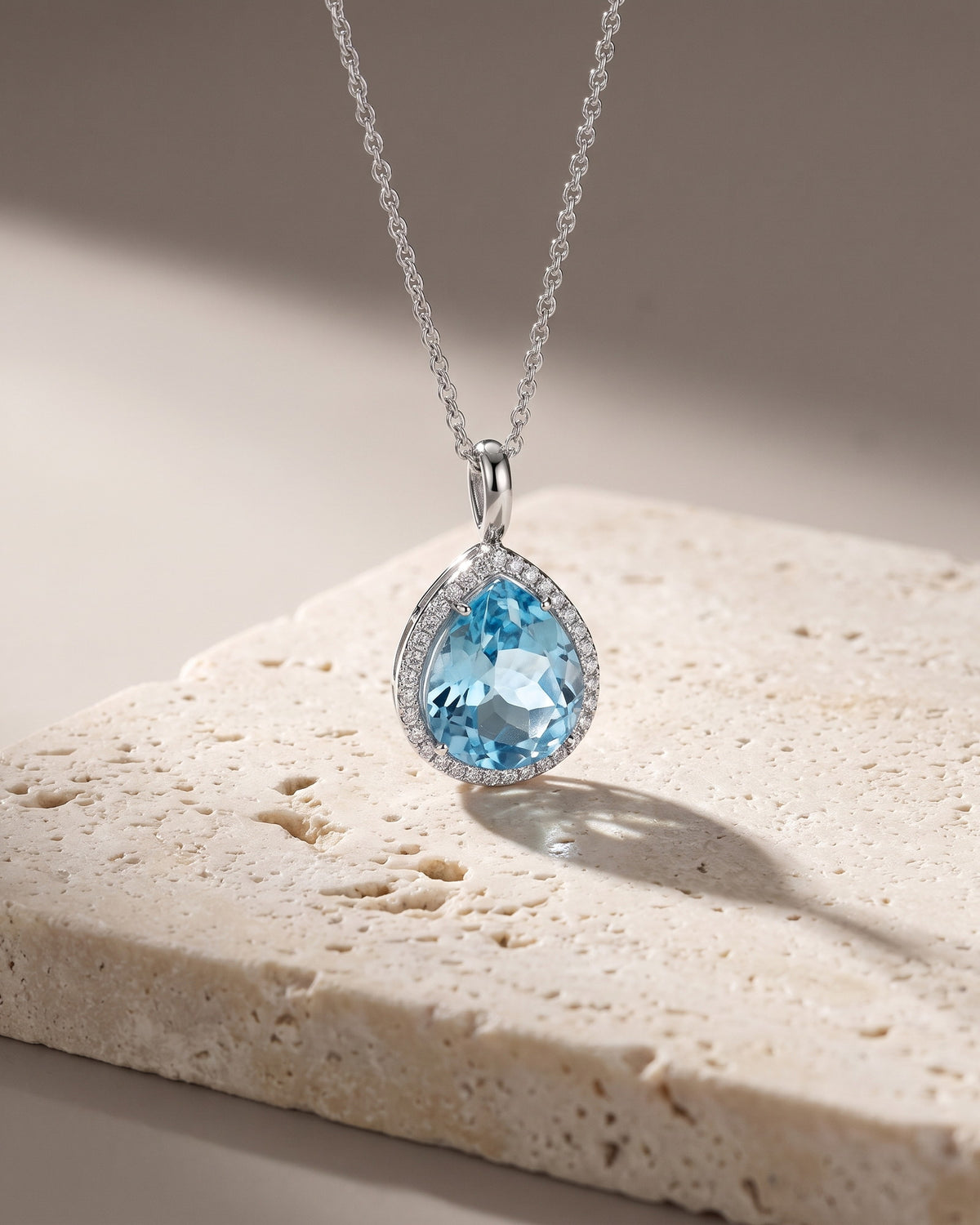 Topaz & Diamond Pendant — Levendi Jewellers