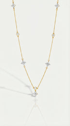 Flora Claw set Diamond Necklace 0.90 ct